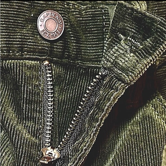 Boy’s Gap Cotton Corduroy Pants 12 Slim Taper Dark Army Green adjustable waist - Picture 3 of 10